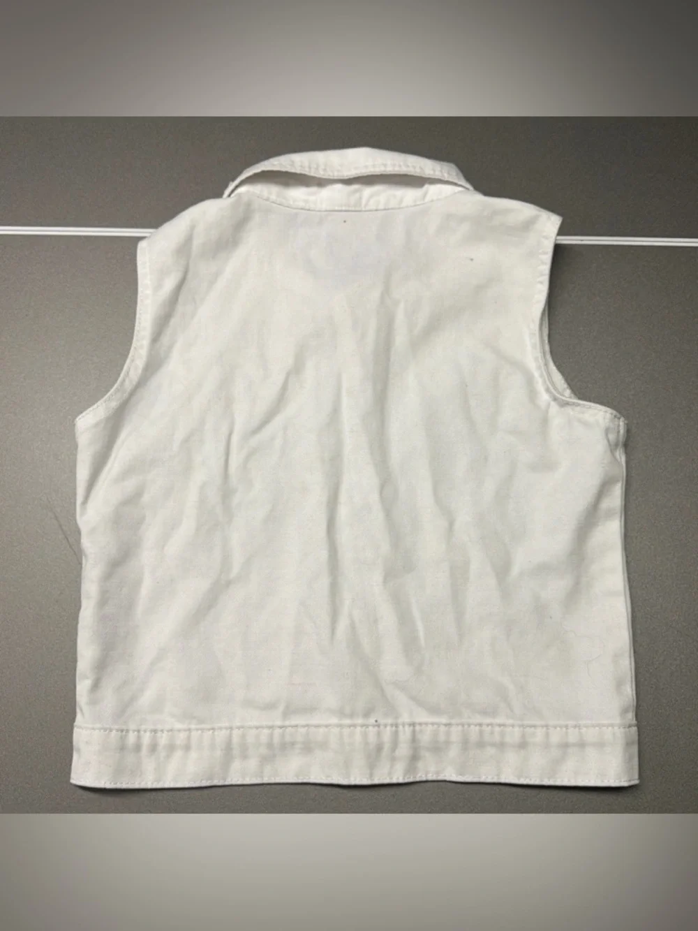 One Step Up Girls‎ Medium Denim Vest White Size Great Condition